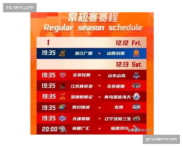 CBA第二阶段完整赛程公布,广东将战新疆辽宁等强敌
